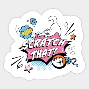 Simon's Cat Scratch That Sticker